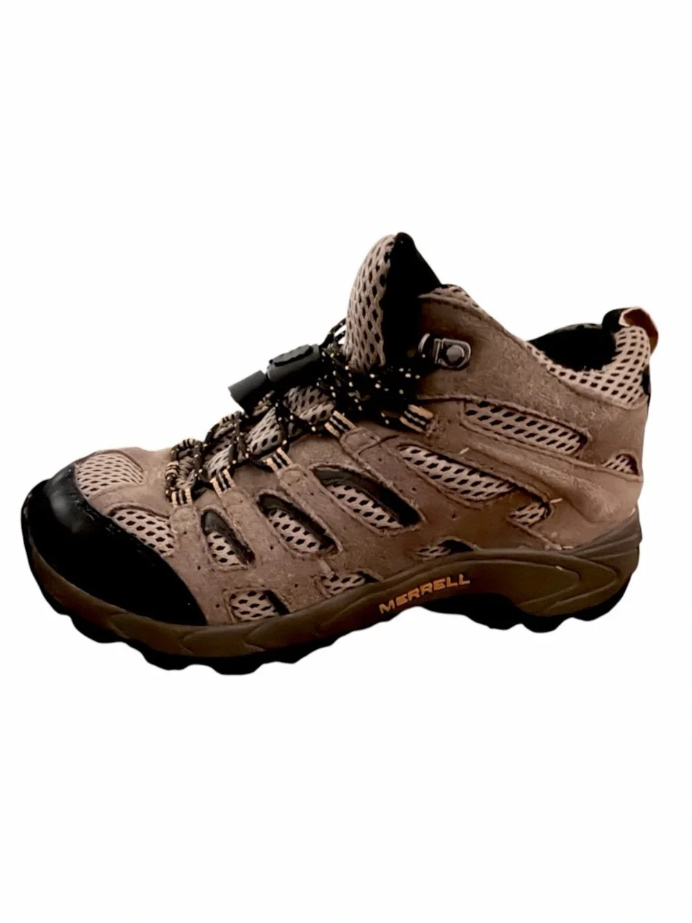 Merrell Moab Ventilator Mid Walnut Hiking Boots Kids Youth Size 2